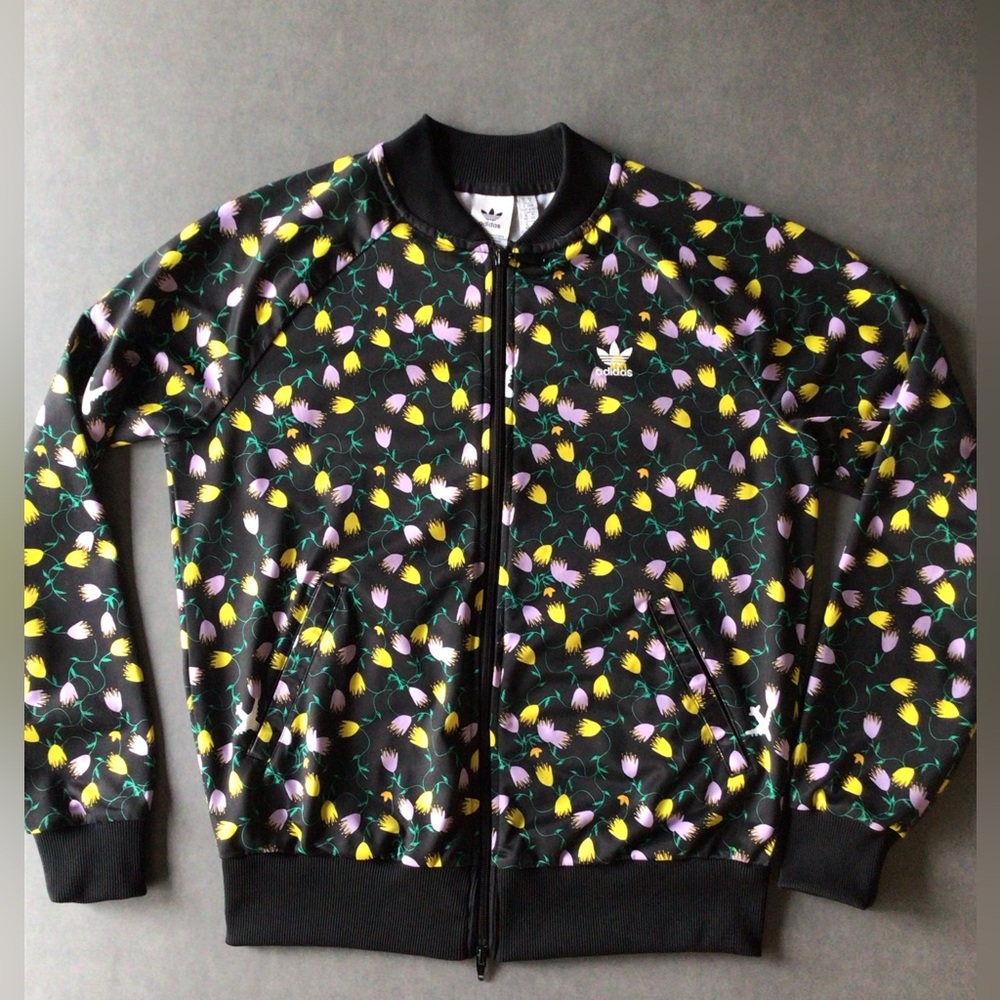Adidas Floral Black Jacket